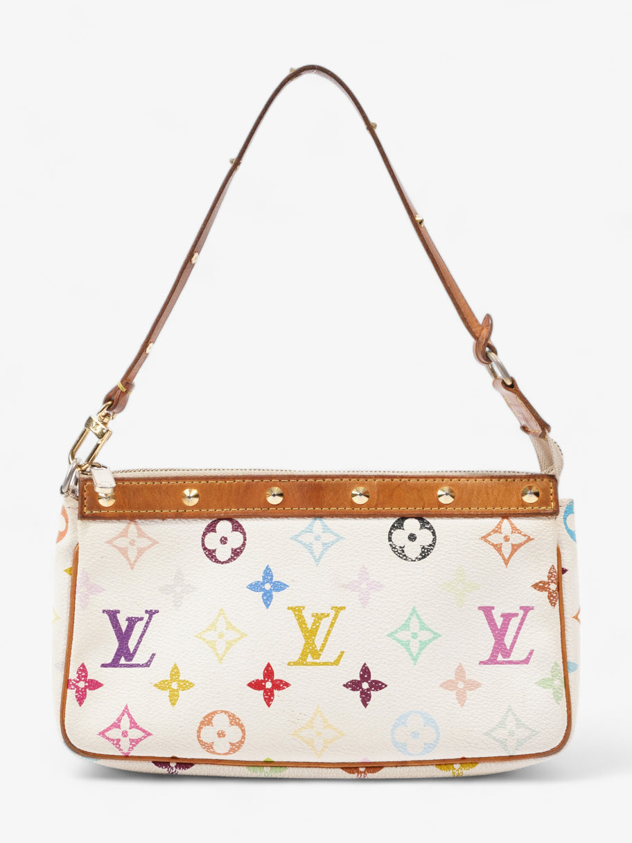 Pochette Accessoires White / Multicolour Coated Canvas Image 1