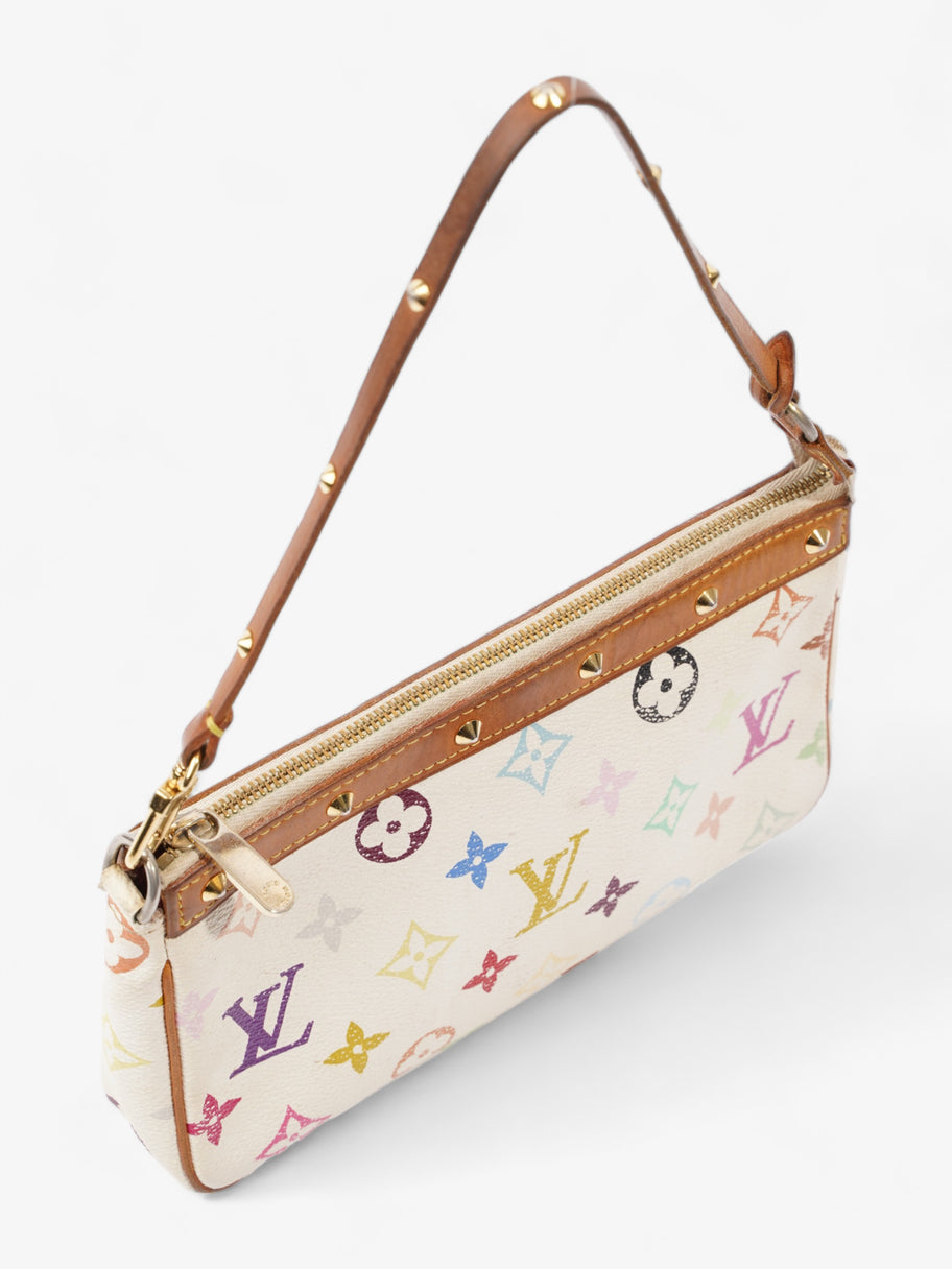 Pochette Accessoires White / Multicolour Coated Canvas Image 6