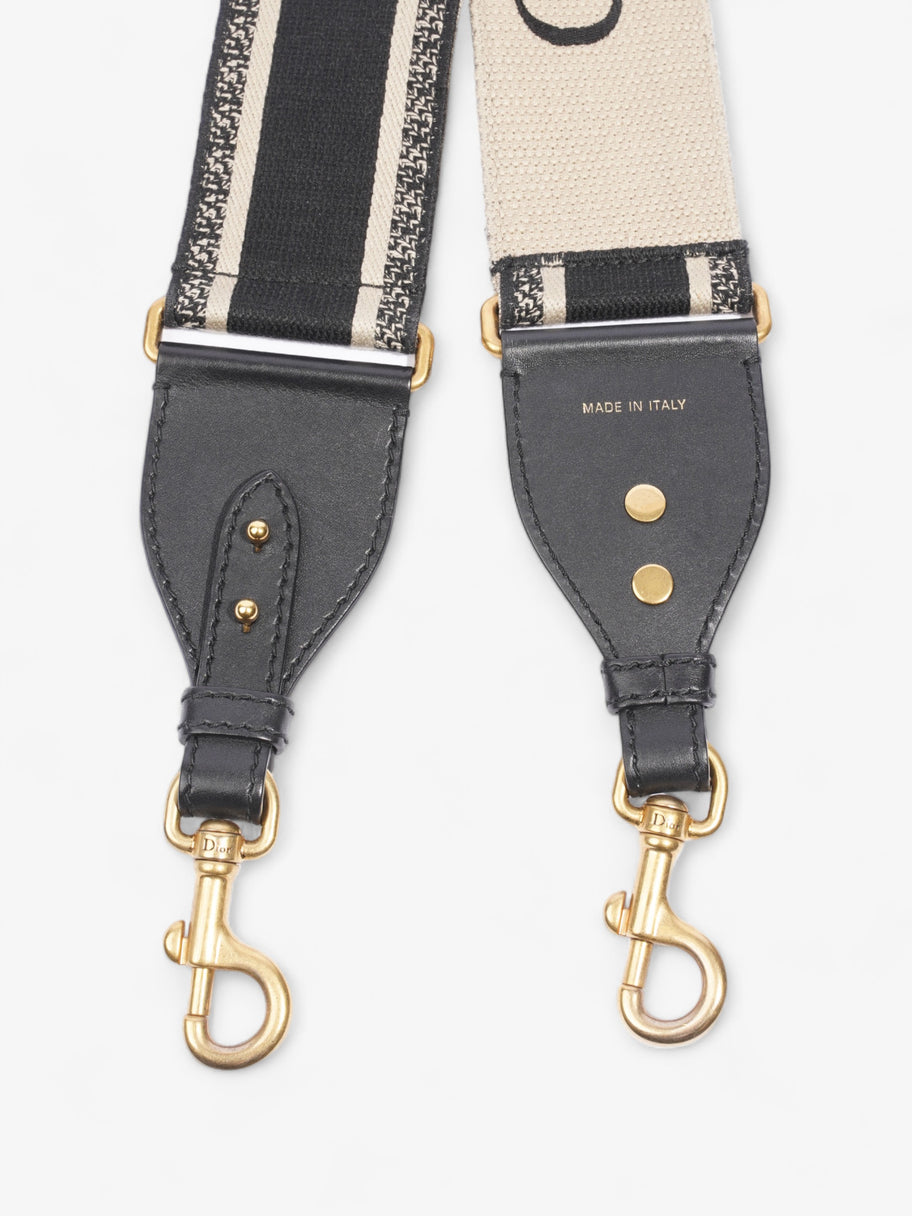 Shoulder Strap Beige / Navy Canvas Image 2