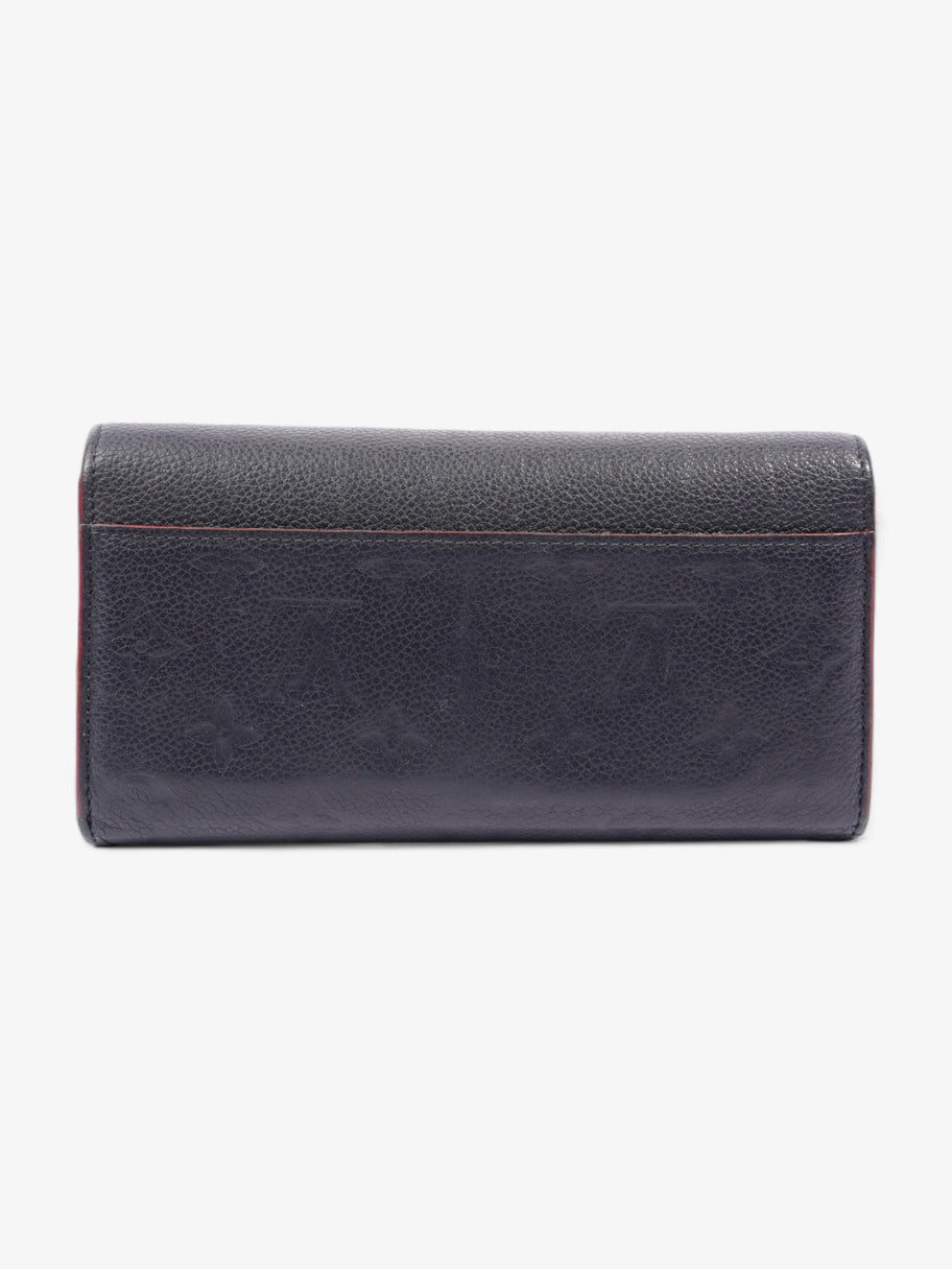 Sarah Wallet Marine Empreinte Leather Image 3