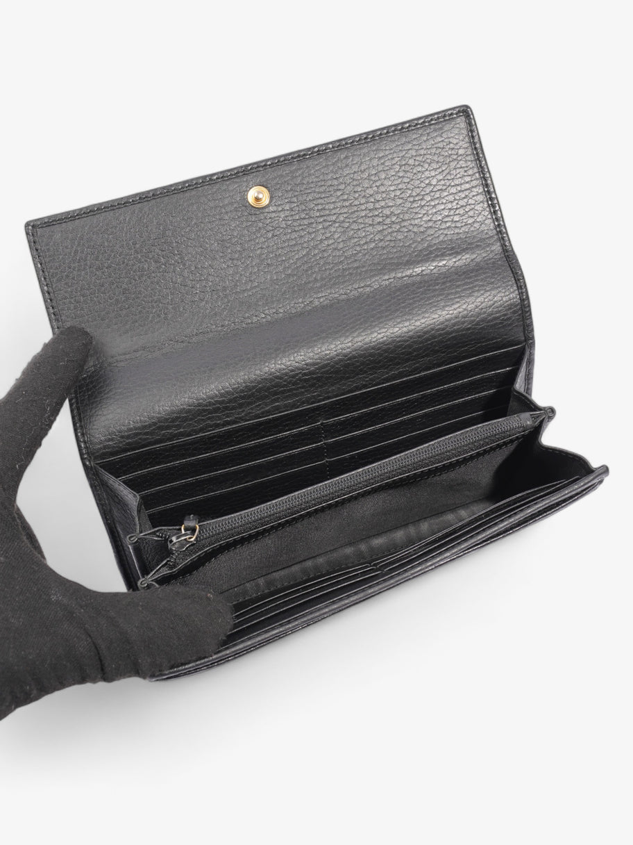 GG Marmont Continental Wallet Black Calfskin Leather Image 7