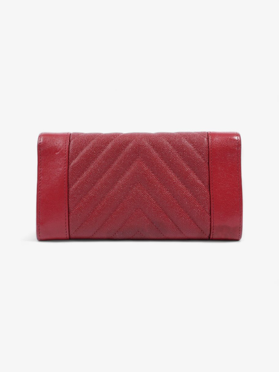 Mademoiselle Long Wallet Red Caviar Leather Image 3