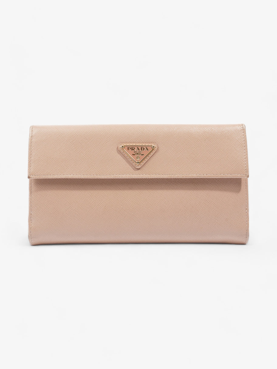 Long Wallet Beige Saffiano Leather Image 1