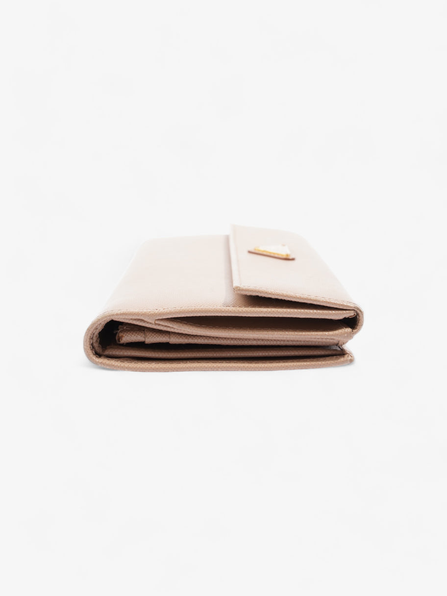 Long Wallet Beige Saffiano Leather Image 2