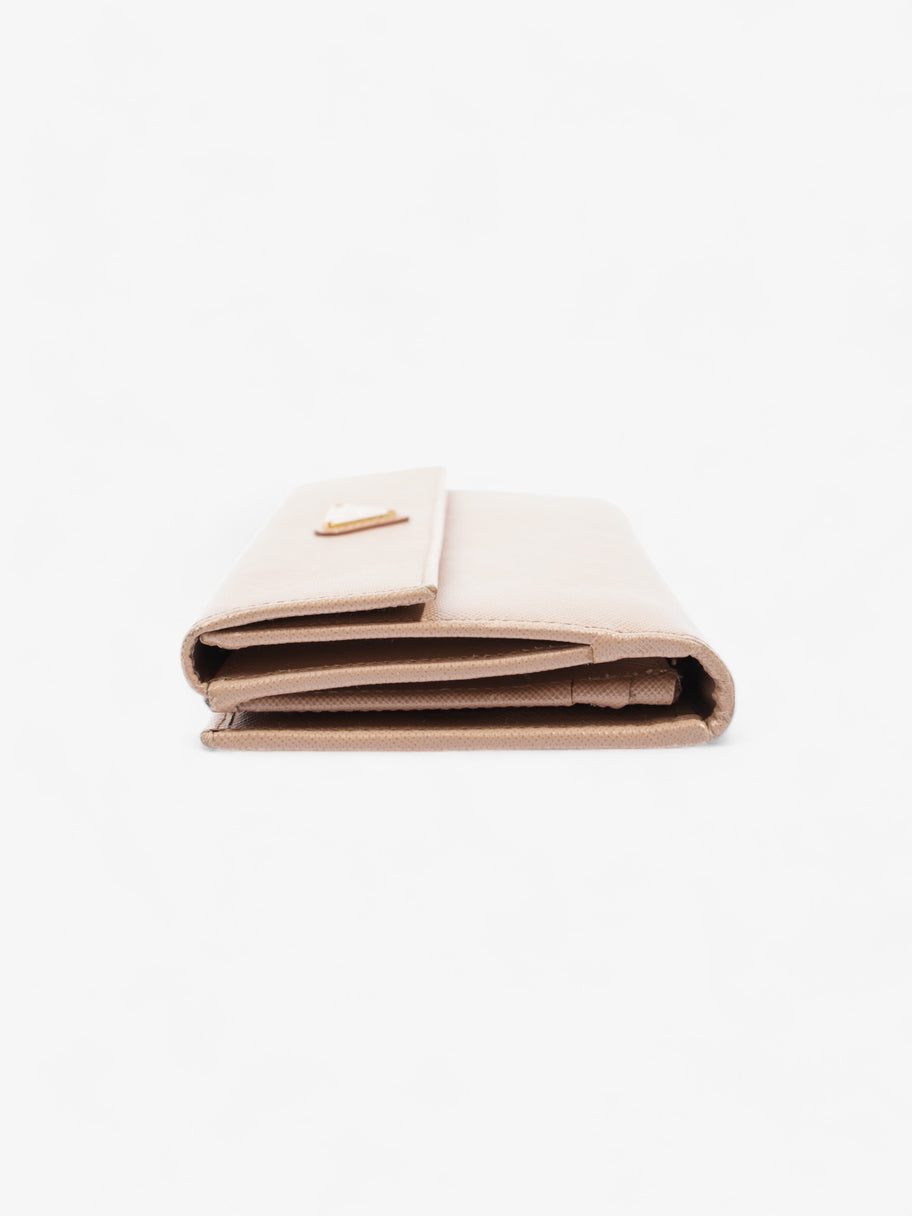 Long Wallet Beige Saffiano Leather Image 4