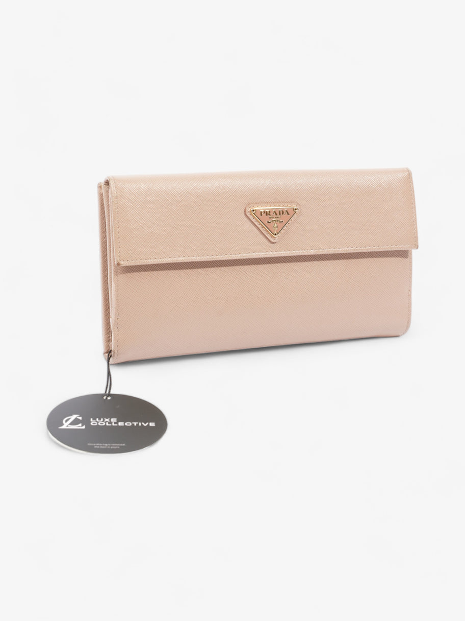 Long Wallet Beige Saffiano Leather Image 8