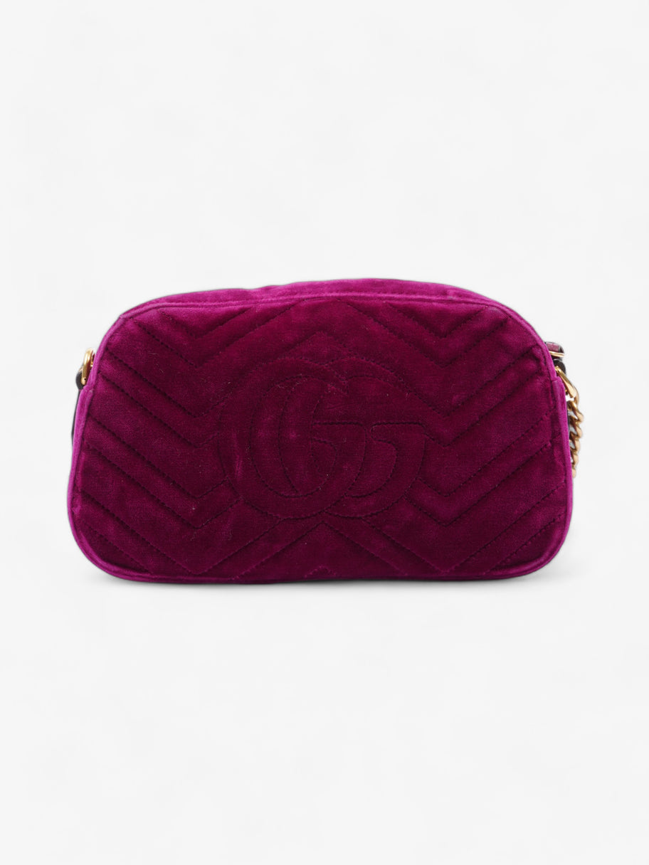 GG Marmont Purple Velvet Small Image 4