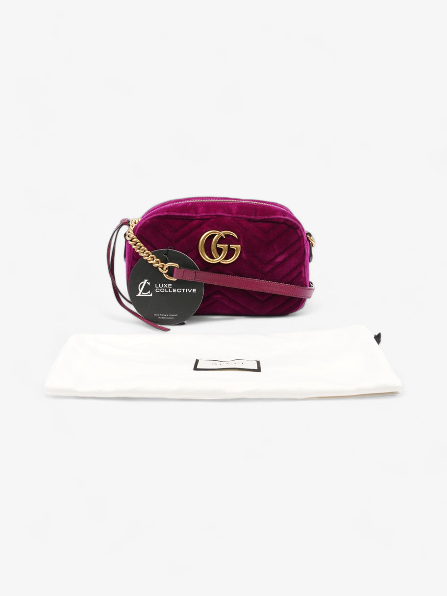 GG Marmont Purple Velvet Small Image 8