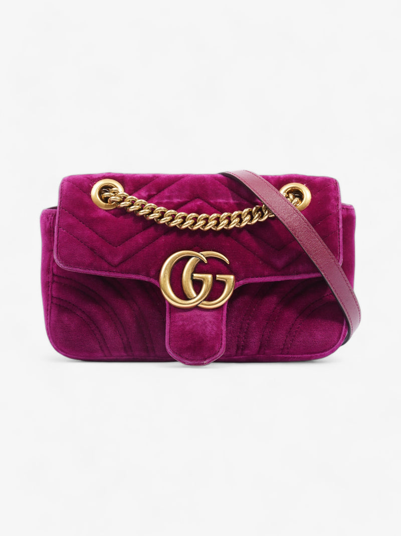  GG Marmont Flap Purple Velvet Mini