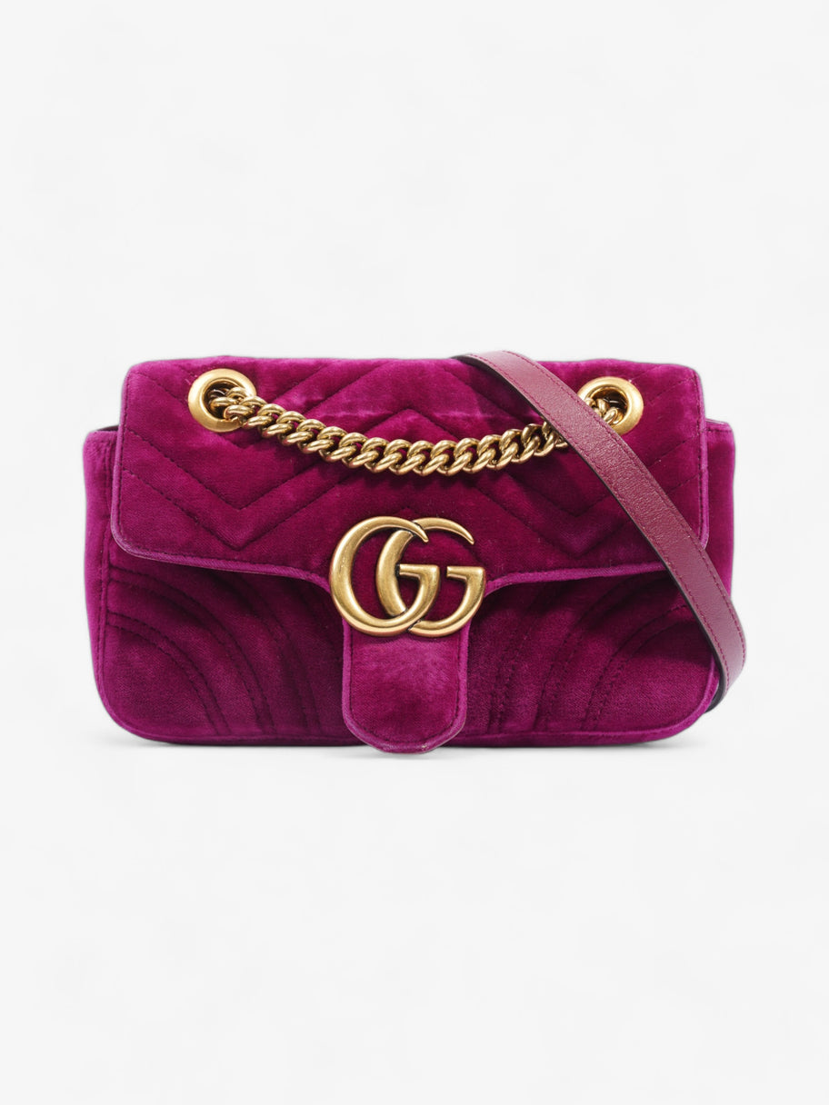 GG Marmont Flap Purple Velvet Mini Image 1