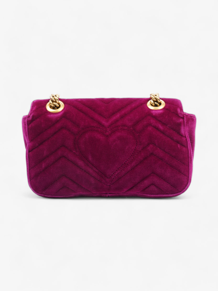 GG Marmont Flap Purple Velvet Mini Image 4