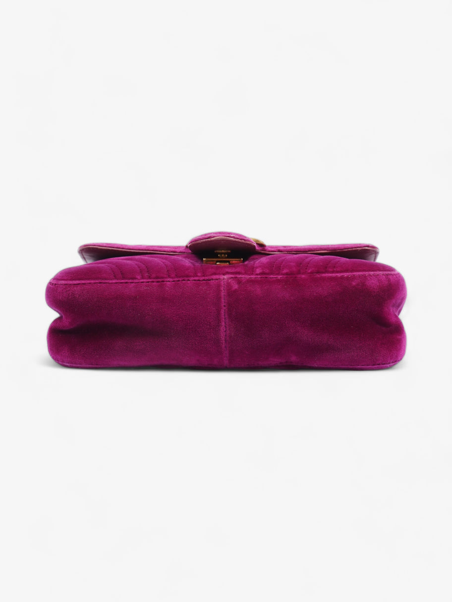 GG Marmont Flap Purple Velvet Mini Image 6