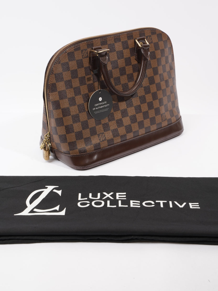 Alma Damier Ebene Coated Canvas PM Image 12