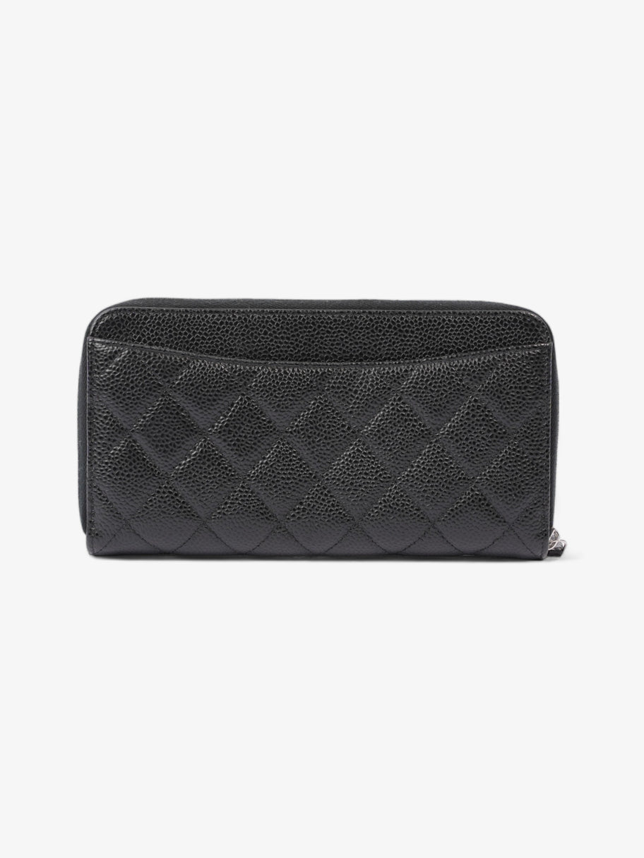 Zip Around Wallet Black Caviar Leather Image 2