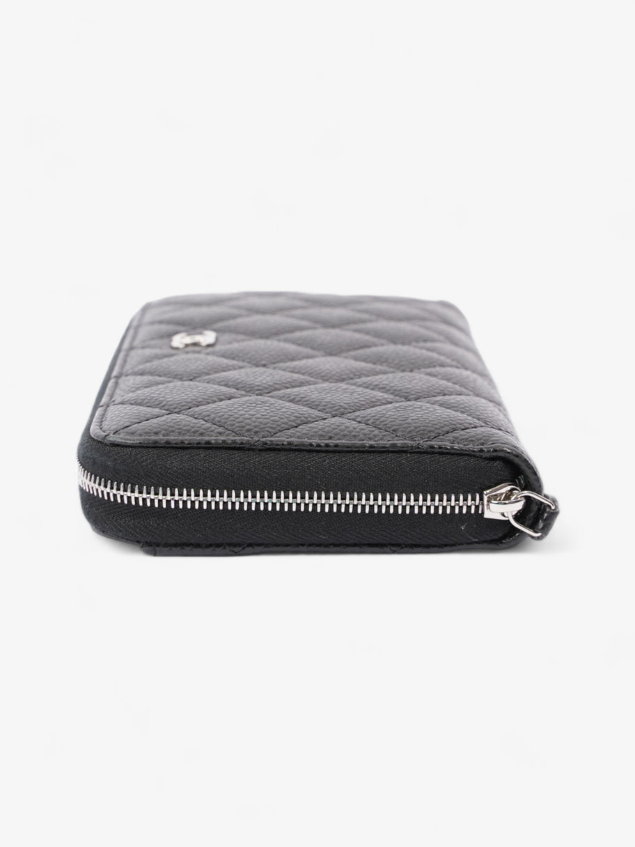 Zip Around Wallet Black Caviar Leather Image 4