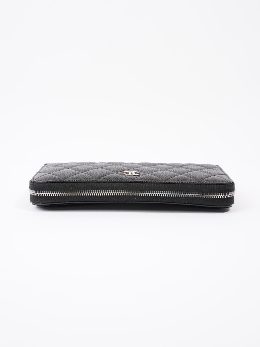 Zip Around Wallet Black Caviar Leather Image 6