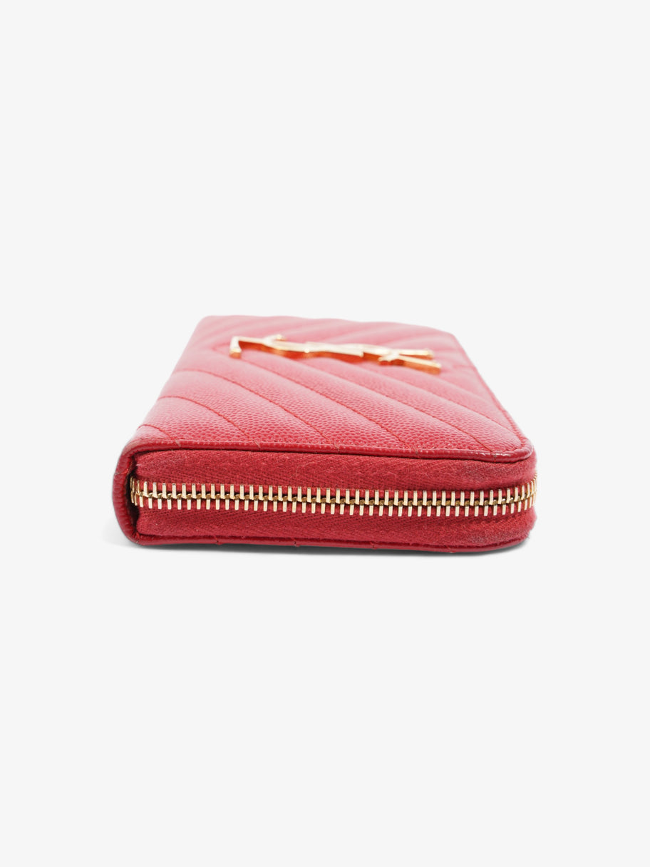 Cassandra Long Wallet Red Grained Leather Image 2