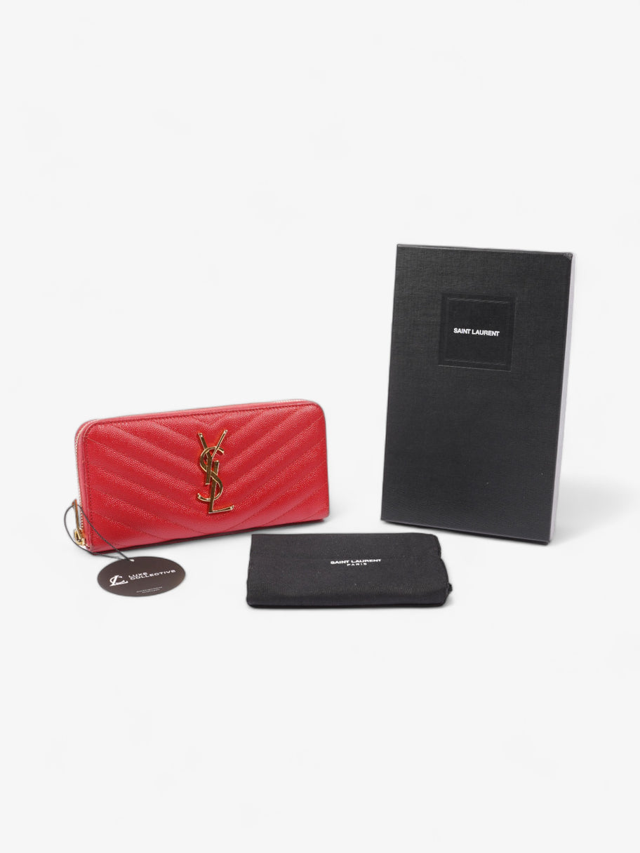 Cassandra Long Wallet Red Grained Leather Image 7