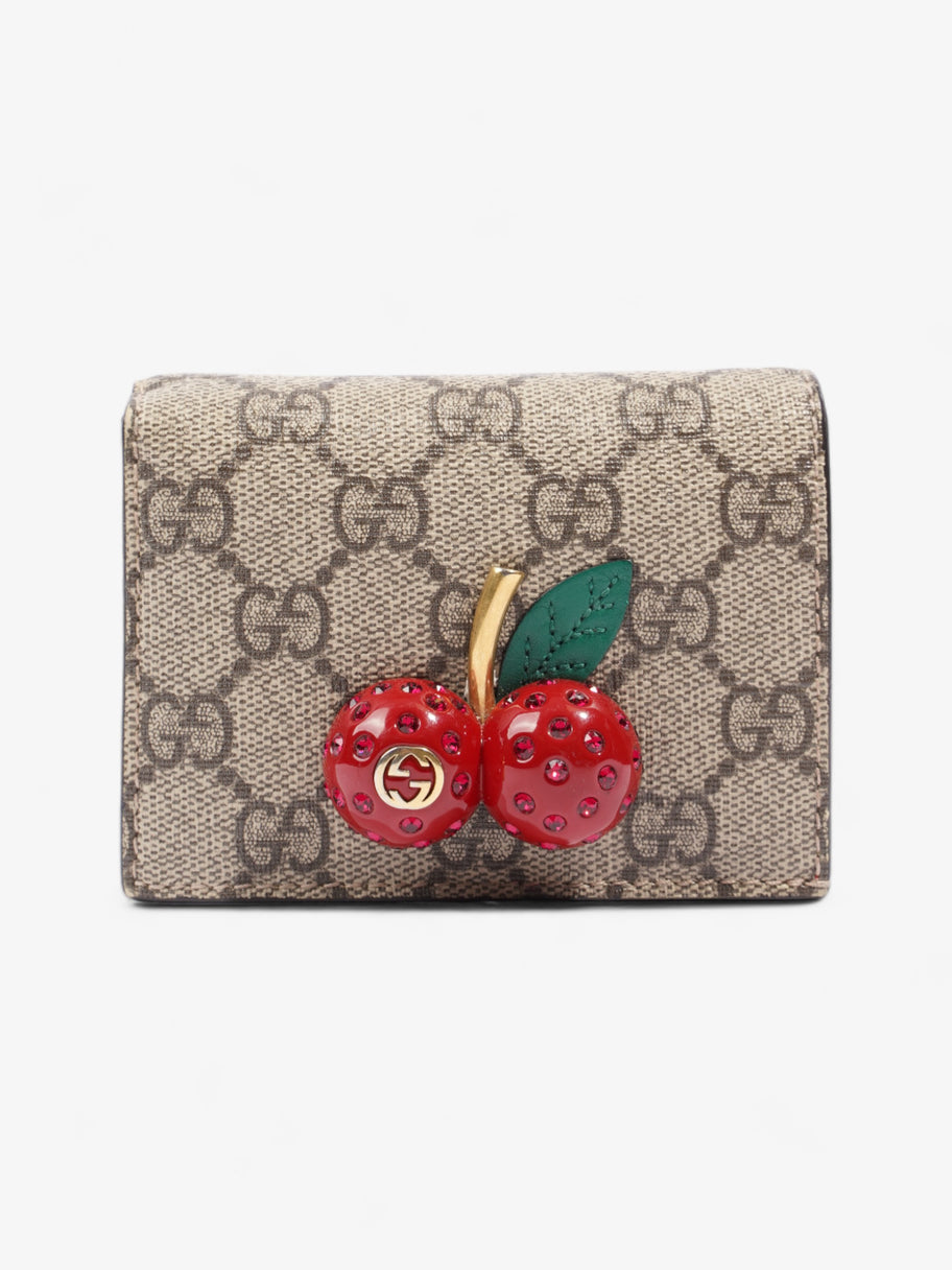 GG Cherry Compact Wallet GG Supreme Coated Canvas Image 1