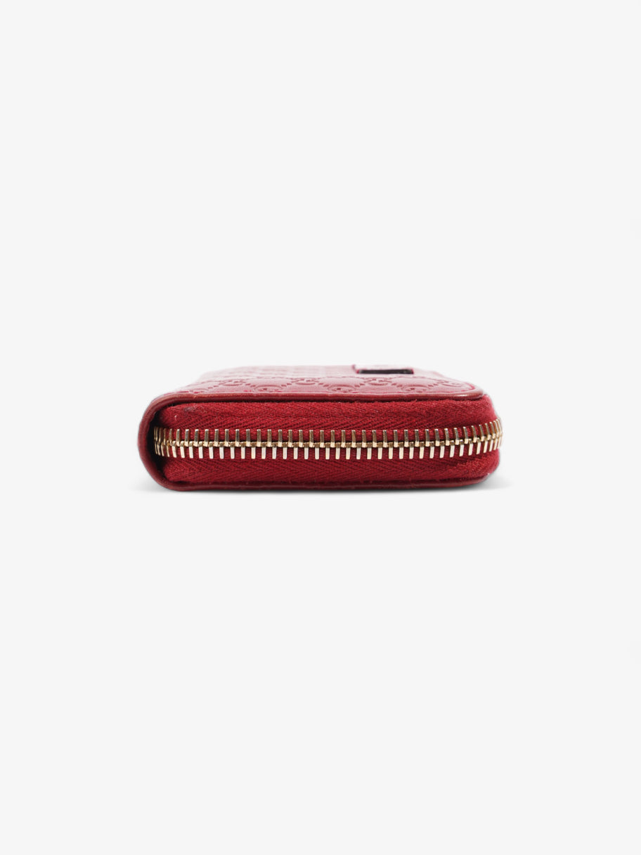 Micro Guccissima Compact Wallet Red Leather Image 2