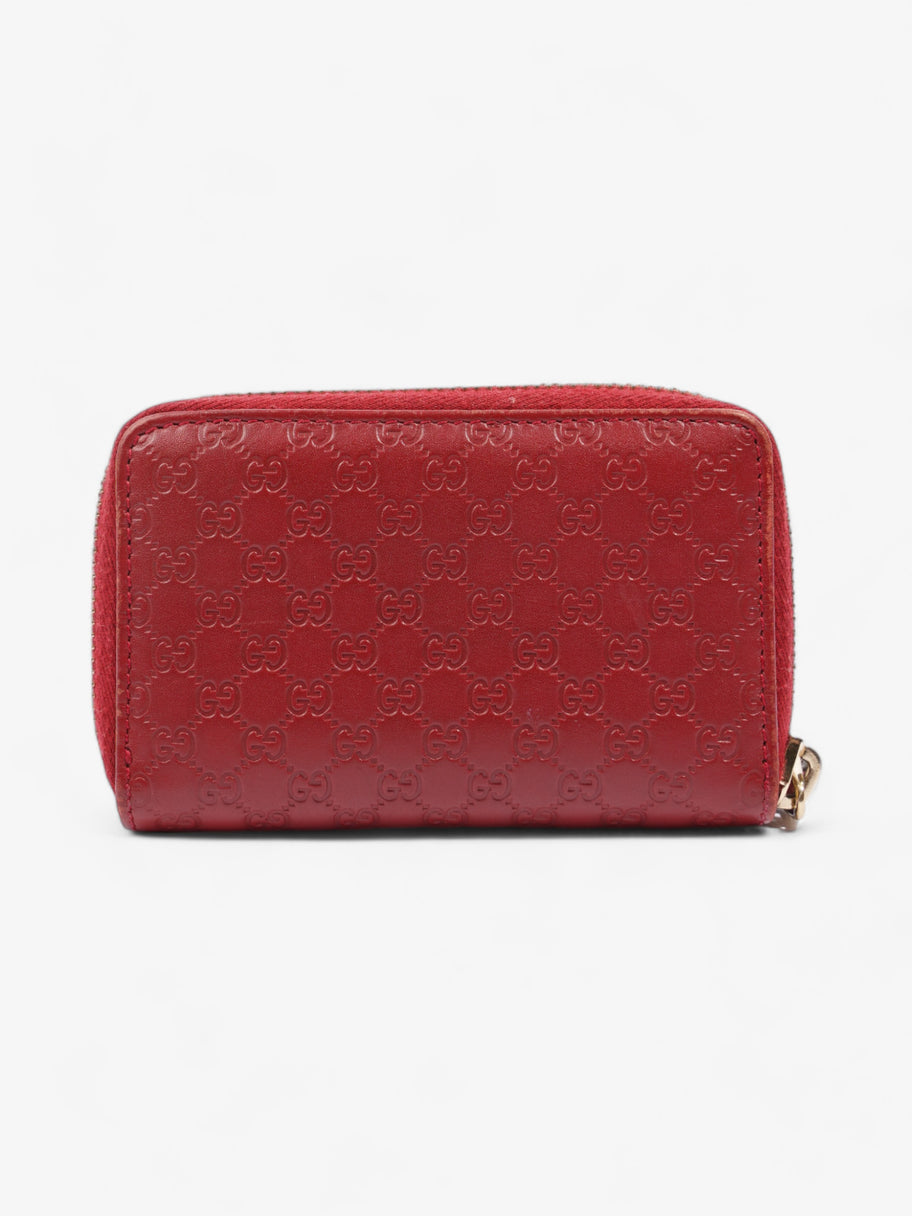 Micro Guccissima Compact Wallet Red Leather Image 3