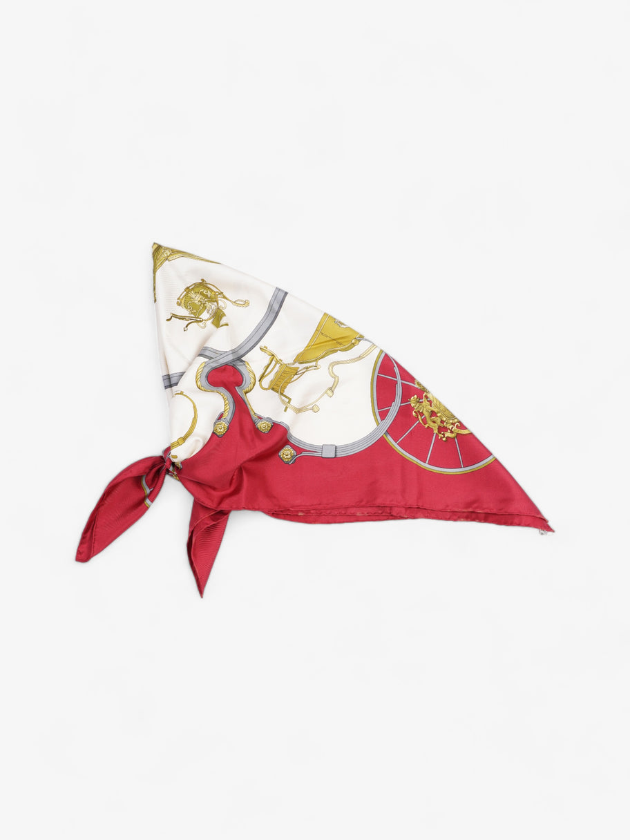 Carré 90 Springs Scarf  Red / White / Gold Silk 90 Image 4