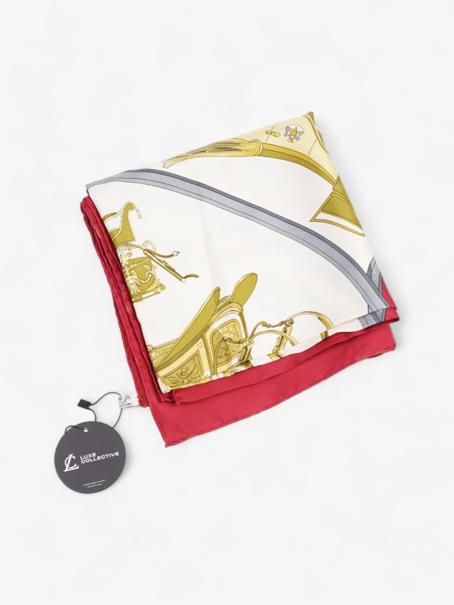 Carré 90 Springs Scarf  Red / White / Gold Silk 90 Image 7