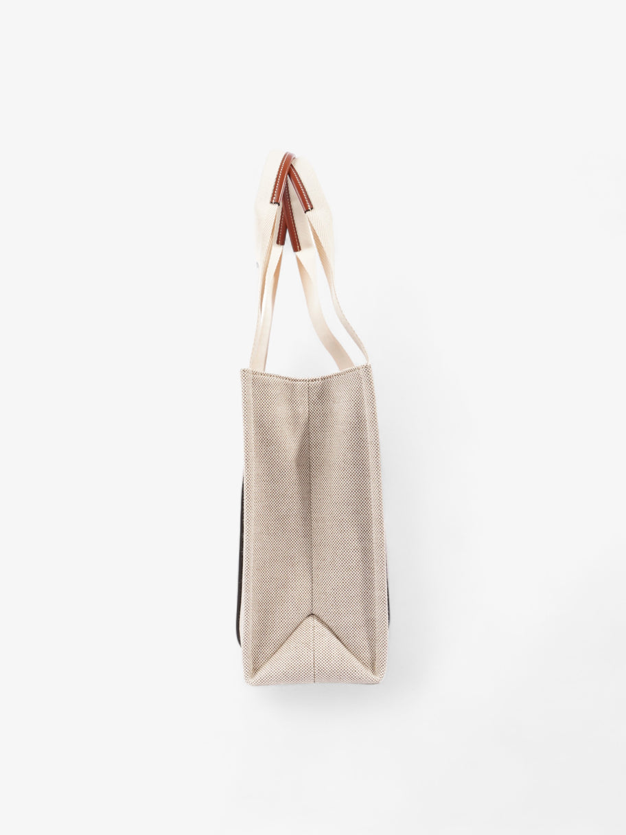 Woddy Tote Beige Cotton Medium Image 5