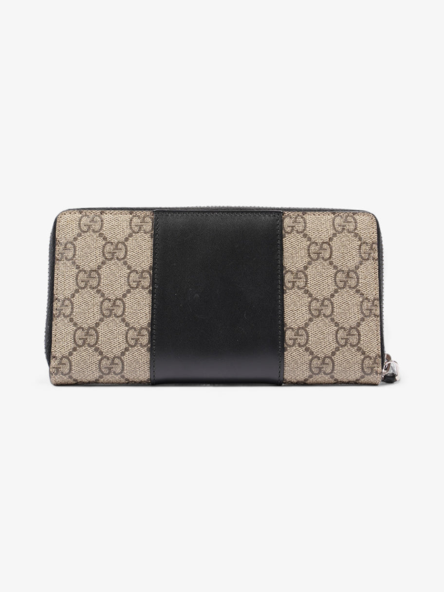 Zip Around GG Wallet Beige And Ebony GG Supreme / Black Coated Canvas Image 3