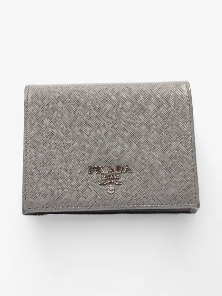 Prada Wallet Grey Saffiano Leather Image 1