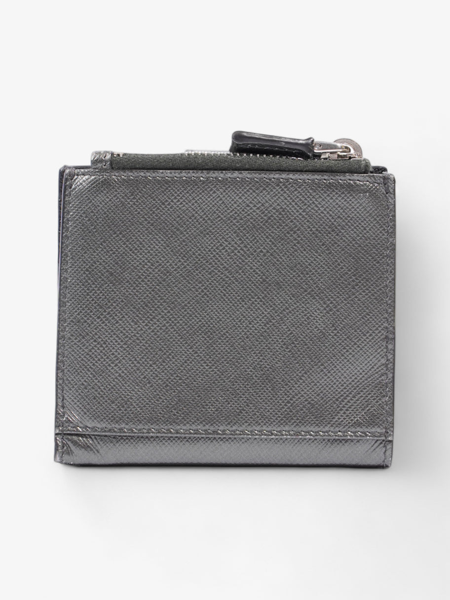 Prada Compact Wallet Grey Saffiano Leather Image 2