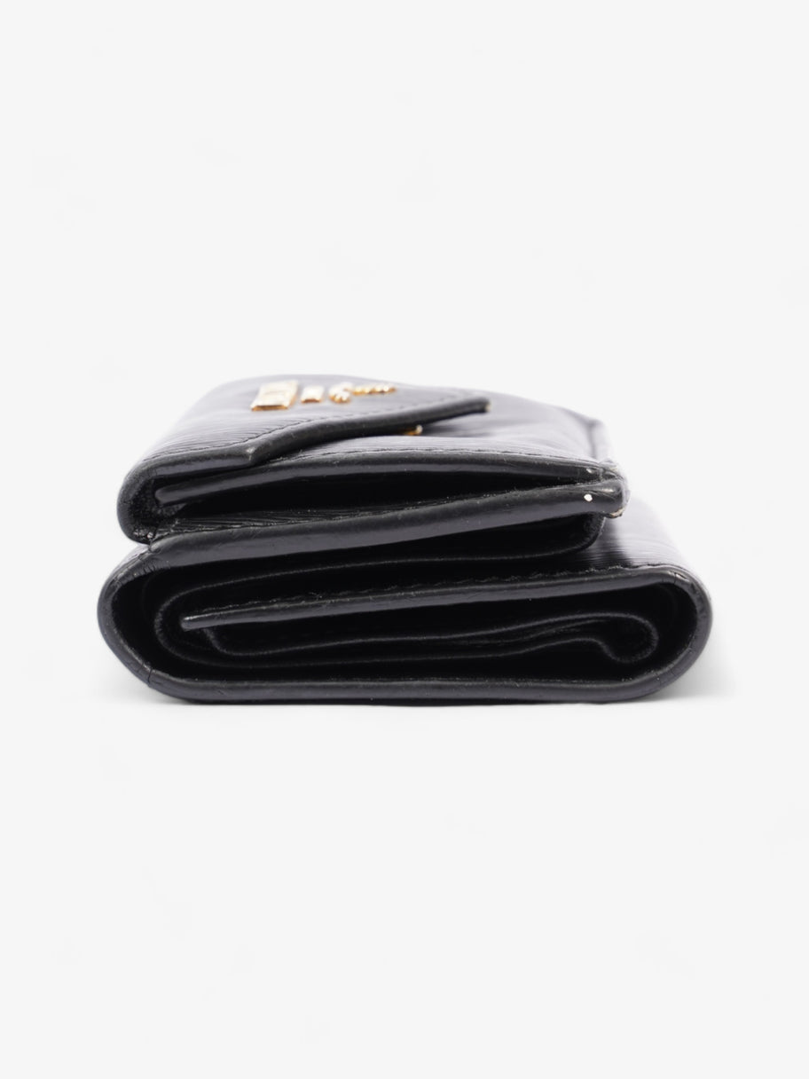 Prada Compact Wallet Black Epi Leather Image 3