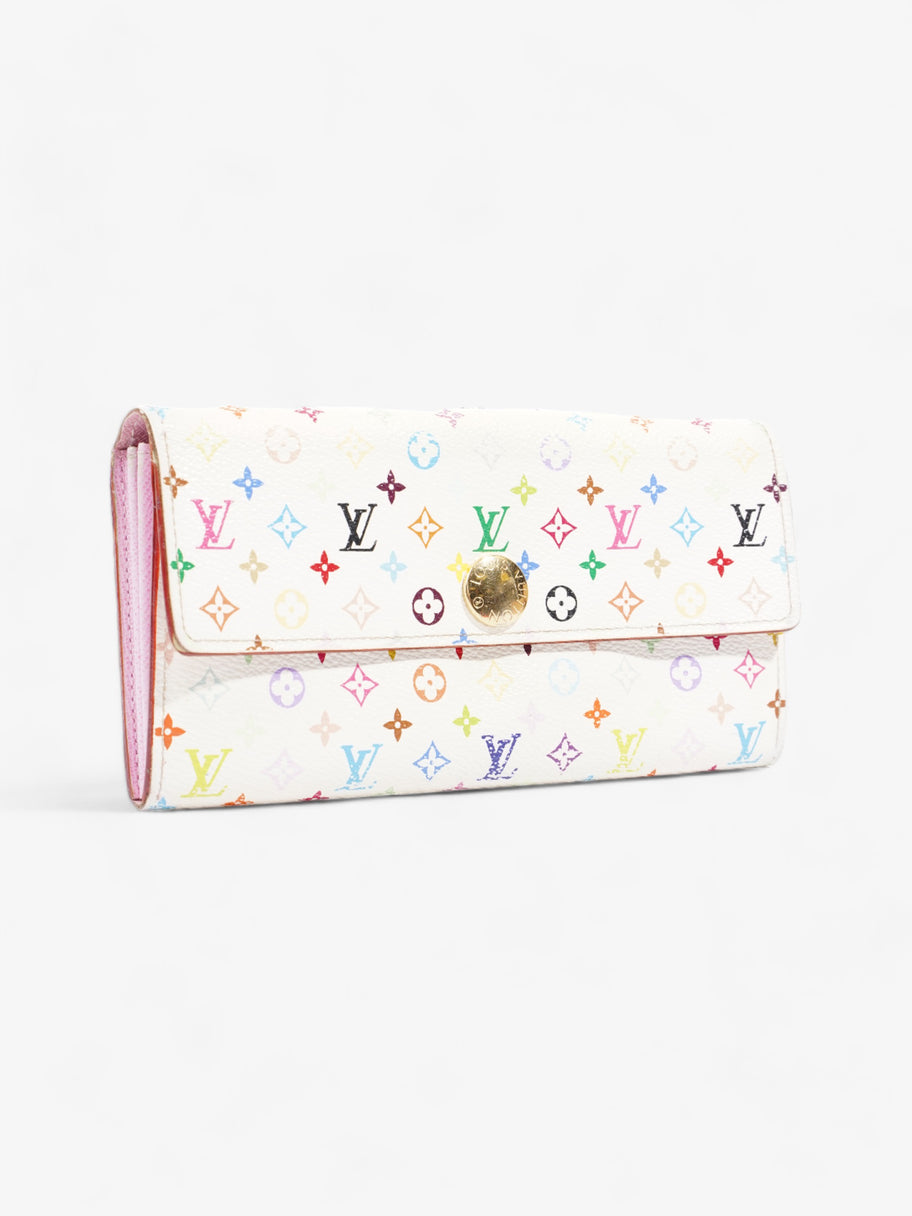 Louis Vuitton Sarah Wallet White / Multicolour Coated Canvas Image 4