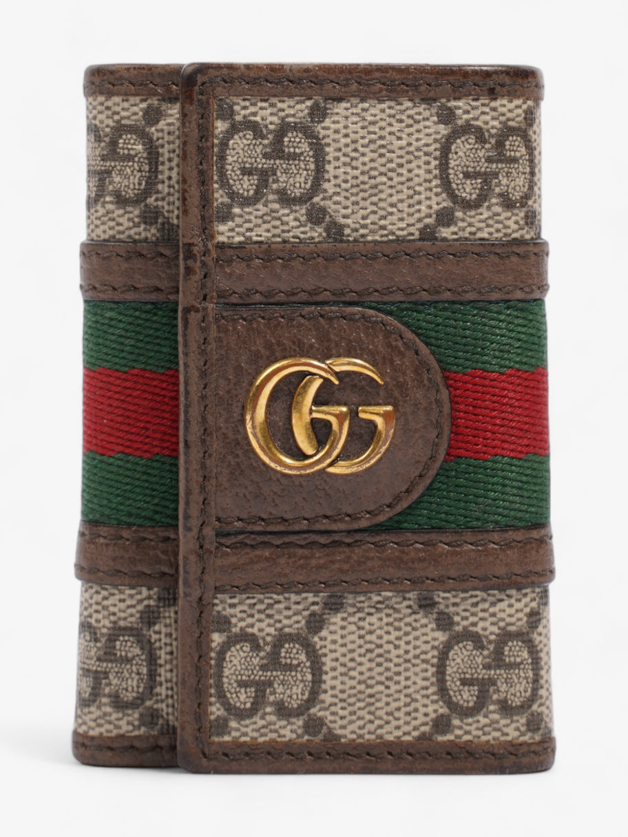 Gucci Key Case  Supreme / Green / Red Coated Canvas Image 1