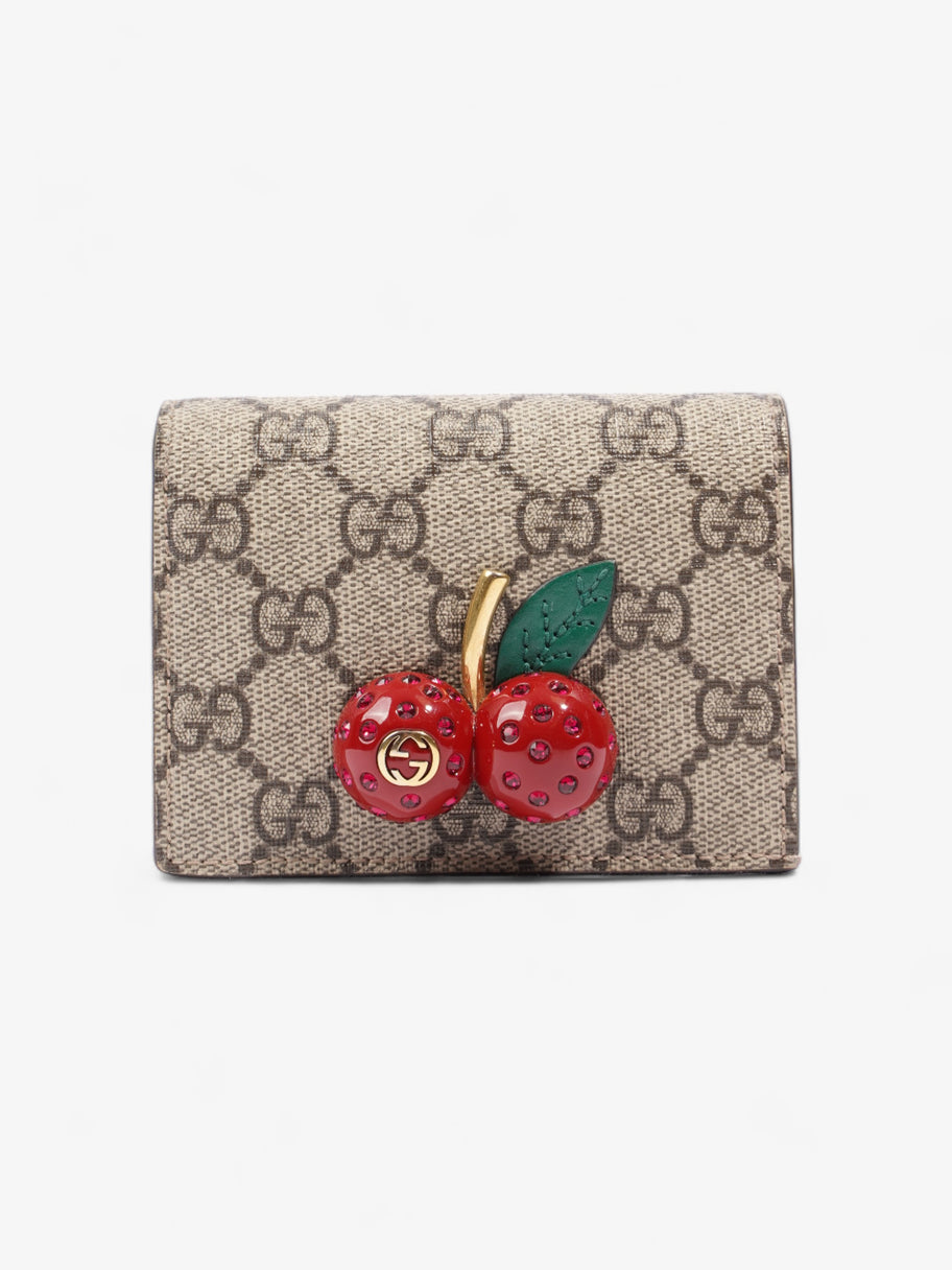 Gucci Cherry Compact Wallet Supreme Coated Canvas Image 1