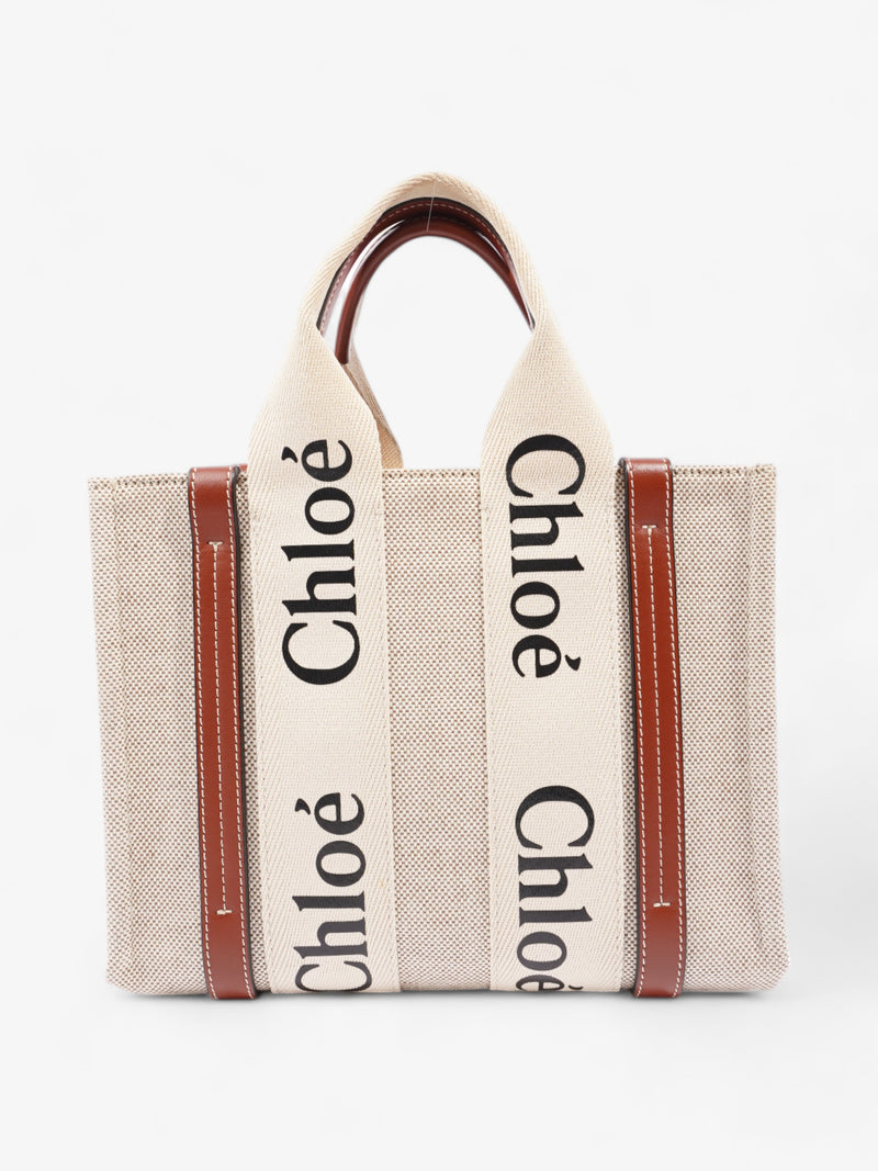  Woody Tote Beige Cotton Small