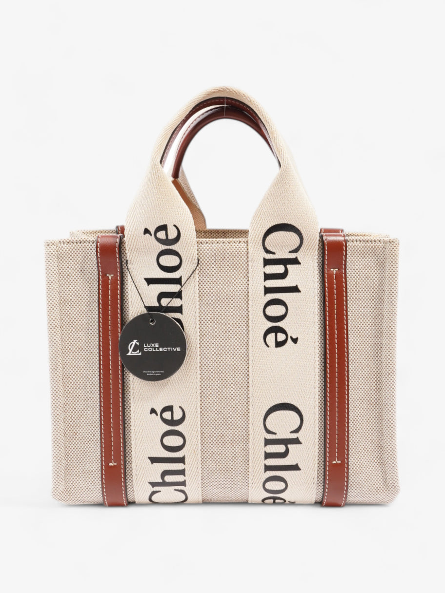 Woody Tote Beige Cotton Small Image 8