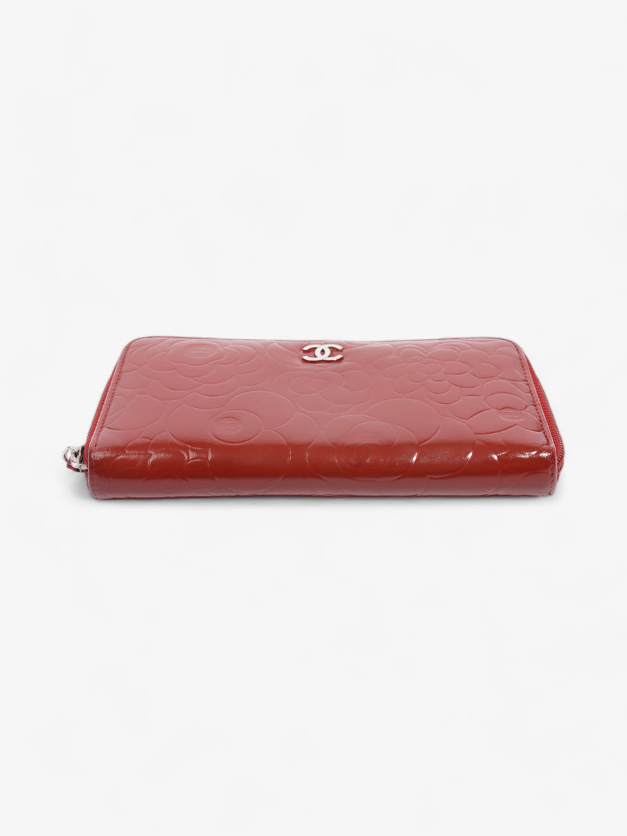 Camelia Zip Round Wallet Red Leather Image 5