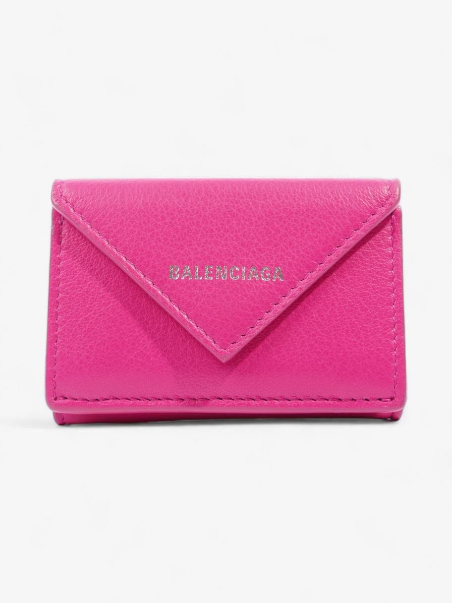 Compact Wallet Pink Leather Image 1