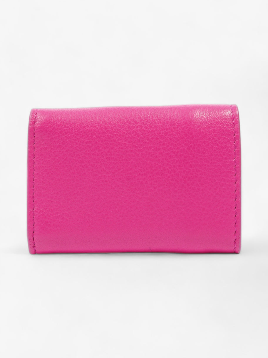 Compact Wallet Pink Leather Image 2