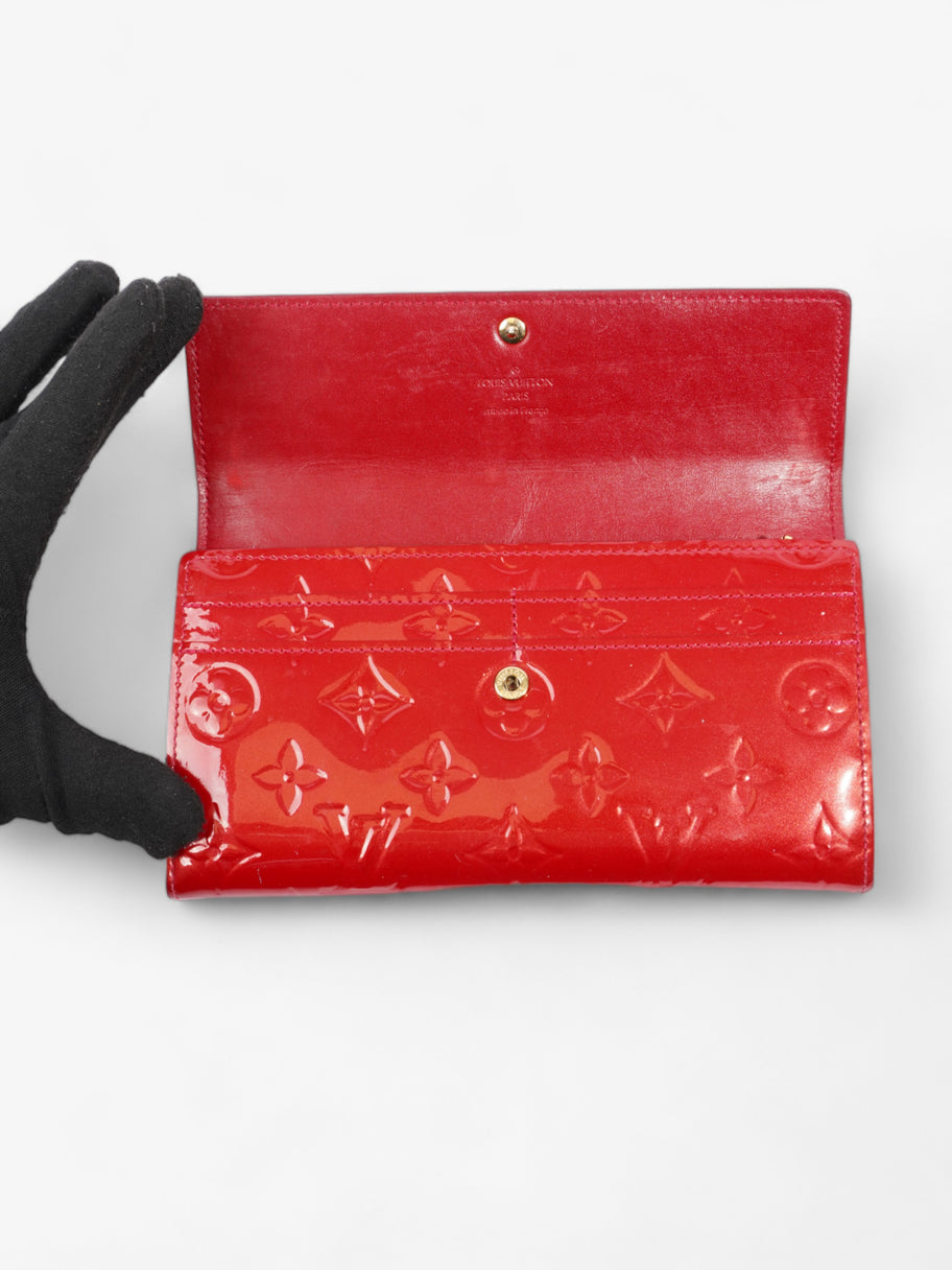 Sarah Wallet Red Vernis Leather Image 5