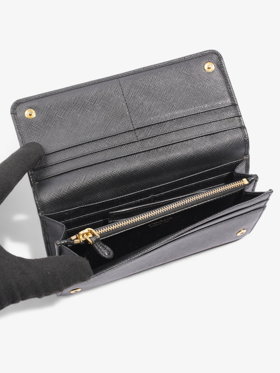 Continental Wallet Black Saffiano Leather Image 5