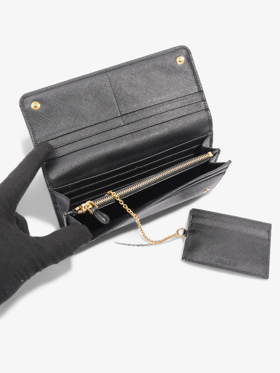 Continental Wallet Black Saffiano Leather Image 6