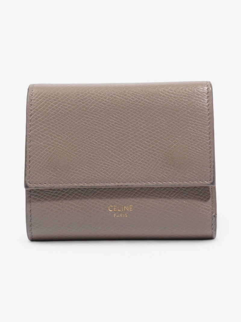  Celine Tri-Fold Compact Wallet Grey Leather