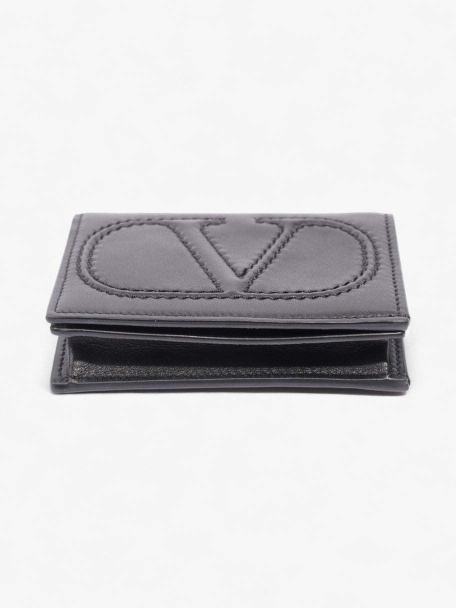 Valentino V Logo Compact Wallet Black Leather Image 5