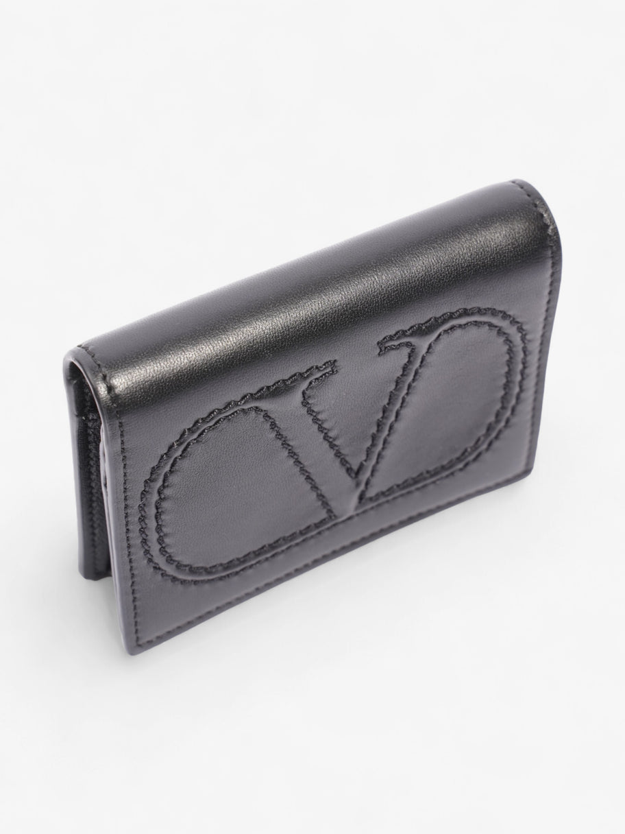 Valentino V Logo Compact Wallet Black Leather Image 6