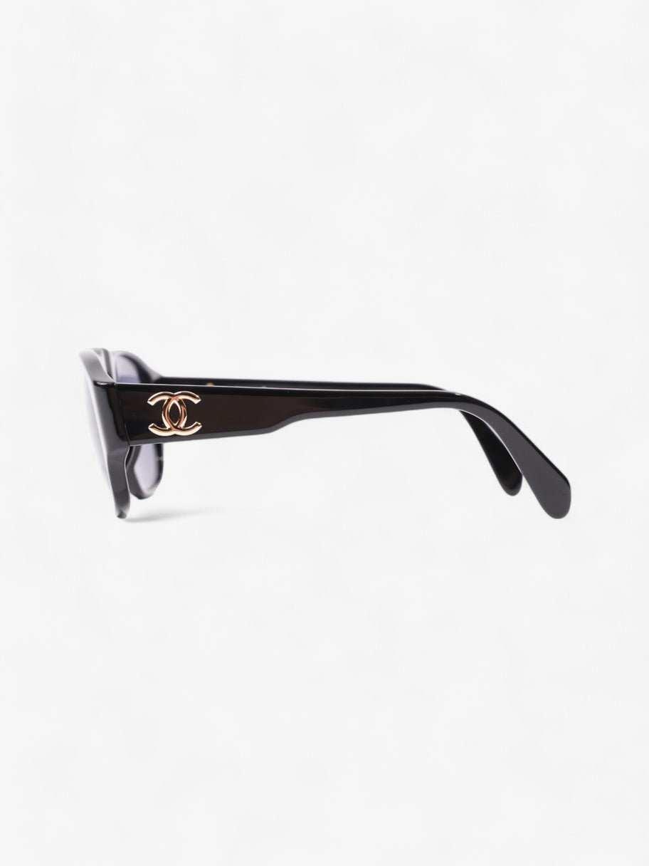 Chanel Coco Mark Sunglasses Black Acetate 130mm Image 2