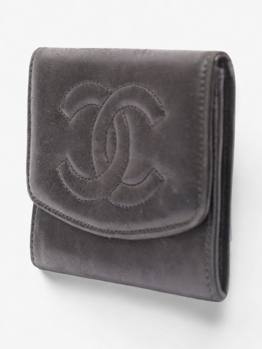 Chanel Coco Mark Lambskin Coin Purse  Black Lambskin Leather Image 3