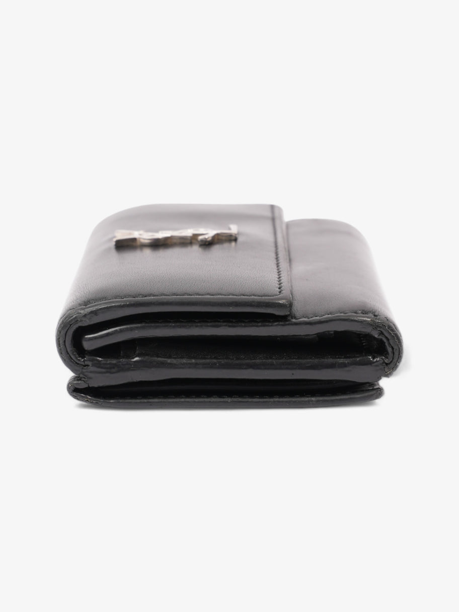 Saint Laurent Monogram Compact Wallet Black / Silver Leather Image 4