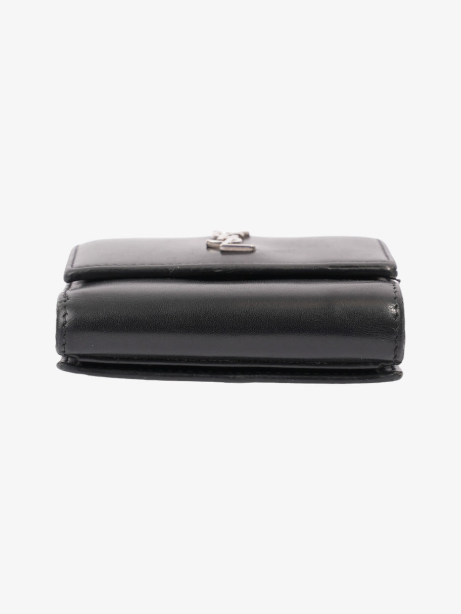 Saint Laurent Monogram Compact Wallet Black / Silver Leather Image 5